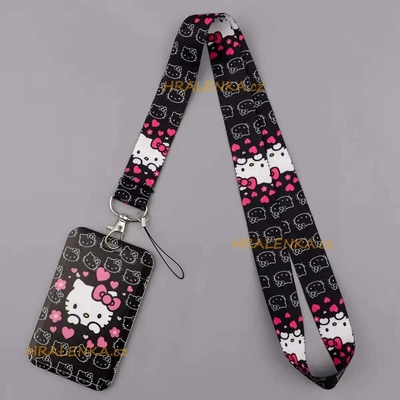 Šňůrka na krk 25252 s cedulkou na ID karty Hello Kitty