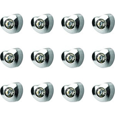STUDEX Náušnice pre piercing sada 12 párov srdce R502W-4 strieborná