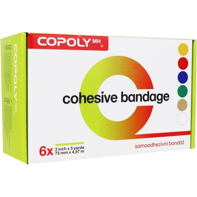 CoPoly Obinadlo elast. 7,5 cm x 4,5 m MIX 6 ks