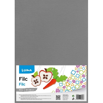 Filc Luma A4, šedý 10ks