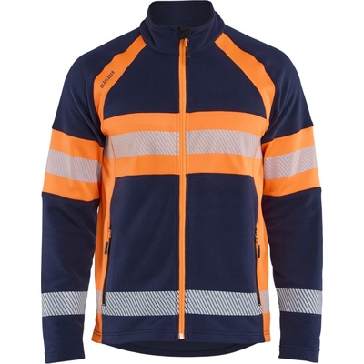 Blåkläder AB 4713 Mikrofleecová bunda Námornická modr/oranžová