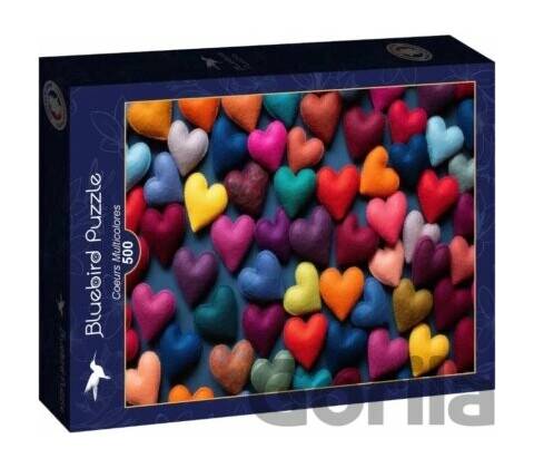 Bluebird Multicolored Hearts