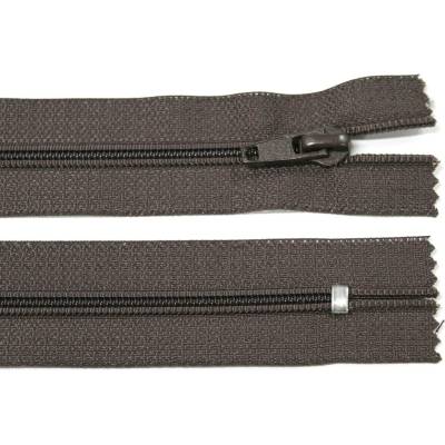 Spirálový zip no.5 nerozepínací 16cm tmavě hnědý