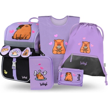 BAAGL КОМПЛЕКТ 5 Zippy Capybara: портфейл, пенал, торбичка, престилка, портмоне BAAGL | Lilav | Момичешки | UNI