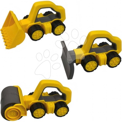 BIG Cestný valec s rukoväťou Power Worker Griffy Bulldozer pracovný stroj 25 cm s gumenými kolesami od 12 mes BIG54852
