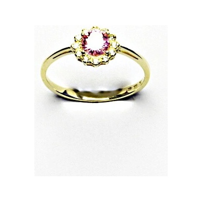 Čištín zlatý žluté zlatrůžový zirkon čiré zirkony T 1495