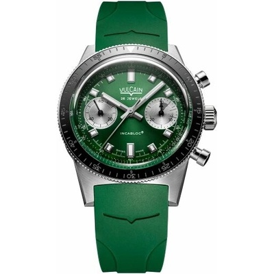 Vulcain Skin Chronograph Green Rubber