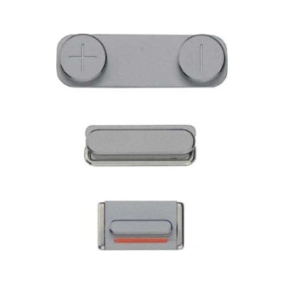 Apple iPhone 5S, SE - Tlačidlá Zapínania + Hlasitosti + Tichého Režimu (Space Gray), Space Gray
