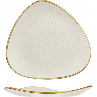 CHURCHILL Stonecast Barley White mělký talíř, trojúhelník 265 mm