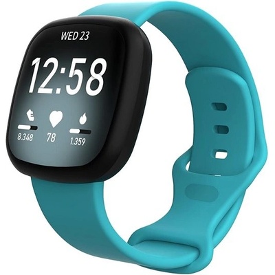 BStrap Silicone pro Fitbit Versa 3 teal, velikost L STR00290