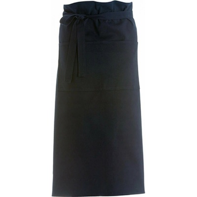 Bargear Dlouhá barmanská keprová zástěra s dvojitou přední kapsou modrá námořní K514