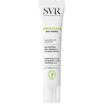 SVR Sebiaclear Mat+Pores matující fluid na regulaci kožního mazu Sebum-Regulating Anti-Enlarged-Pore Mattifying Care 40 ml