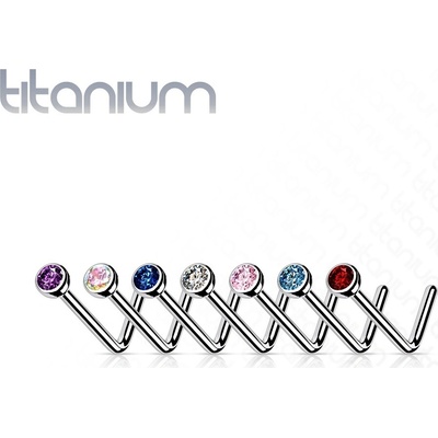 Šperky4U zahnutý piercing do nosu titan TIT1027A