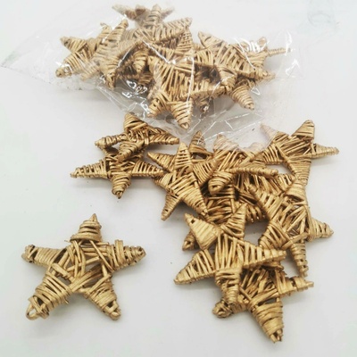 Lata star 5 cm 30ks zlatá PT0314