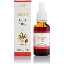 Svatý Sedláček Svaté CBD kapky 10% v MCT oleji Jahoda 30 ml