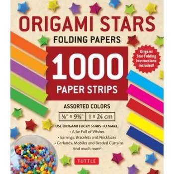 Tuttle Publishing Origami Stars Papers 1, 000 Paper Strips in Assorted Colors | Tuttle Publishing