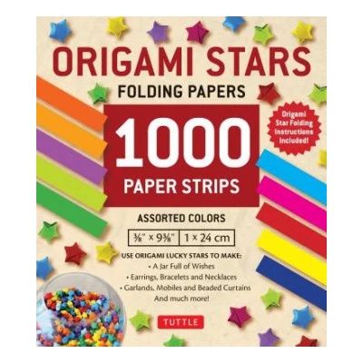 Tuttle Publishing Origami Stars Papers 1, 000 Paper Strips in Assorted Colors | Tuttle Publishing