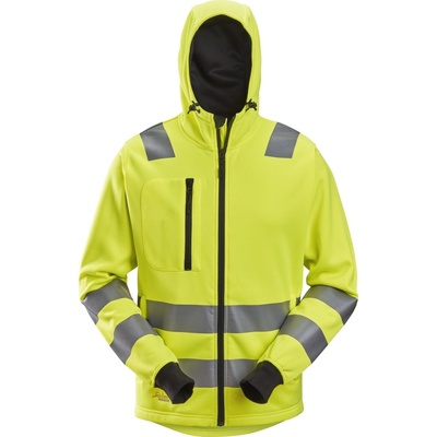 AllroundWork Snickers Workwear mikina reflexná se zipem žltá