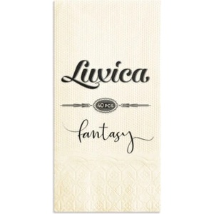 Luxica® Fantasy салфетки Cream с дискретен релеф и фин бордюр 2 слоя | 40 броя Сгъвка 1/8 (9292929229)