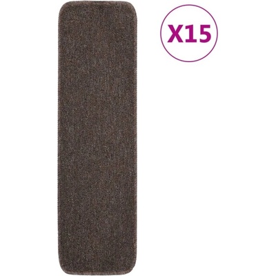 vidaXL Противоплъзгащи стелки за стълби, 15 бр, 75x20 см, кафяви (B.V.)