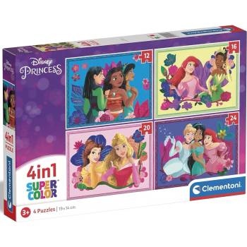Image 1 of Clementoni Пъзел Clementoni 4 в 1 - Дисни принцеси (21517)