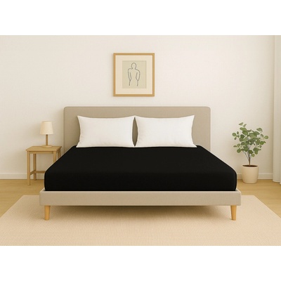Slee jersey prostěradlo černé 90x200