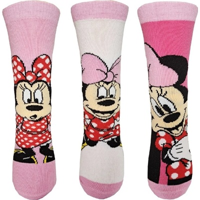Minnie Mouse 111 Dievčenské ponožky biela/ružová