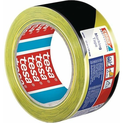 Výstražná páska žlto-čierna tesa® PRO Marking, 50 mm, L-33 m