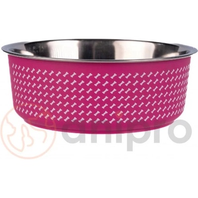Anipro Alpha Fusion - Метална купа за храна и вода за кучета и котки, розова 12 см, 0.25 л