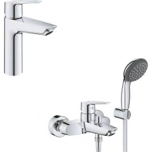 GROHE Комплект за душ Grohe Start с хромиран смесител за умивалник, смесител за вана и душ (24204002+23413002)