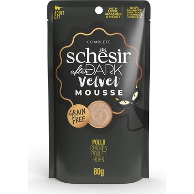 Schesir After Dark Velvet Mousse kuřecí s křepelčím vejcem 12 x 80 g