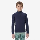 Wedze dětské spodní lyžařské tričko 500 se zipem u krku modré
