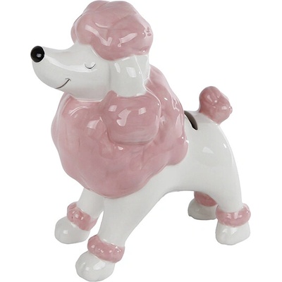 Pokladnička pudlik porcelánový 16,5 x9 x18 cm