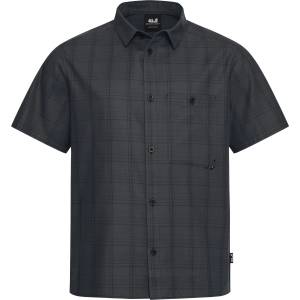 Jack Wolfskin Мъжка риза с копчета Jack wolfskin Hot Trail Shirt - Check Black - размер M (033-3066-0212)