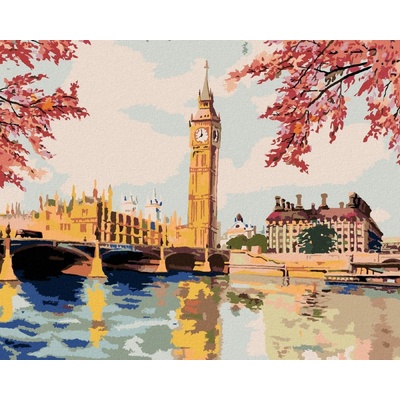 Zuty Malování podle čísel Big Ben na podzim 40 x 50 cm vypnuté plátno na rám 8596530058014
