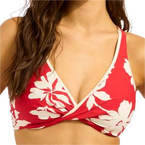 Seafolly Дамско бикини горнище Seafolly Mayflower Wrap Front F Cup Bra Bikini top - Cosmo Red - размер 44 (EU) (150-6650-0116)