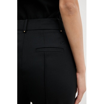 Karl Lagerfeld Панталон с вълна Karl Lagerfeld в черно с широка каройка, с висока талия B1W10003 (B1W10003)