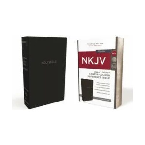 NKJV Holy Bible, Giant Print Center-Column Reference Bible, Black Leather-look, 72, 000+ Cross References, Red Letter, Comfort Print: New King James Ve | Thomas Nelson (ISBN: 9780785217565)