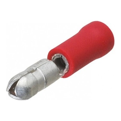 Konektor kolík kruhový pr.4mm červený