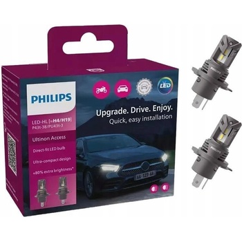 Philips LED U2500 CX H4/H19 P43t-38/PU43t-3/20W/12V 2 ks