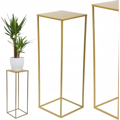 DekorStyle Stojan na kvety Glenn 70 cm zlatý