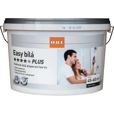 OBI Interiérová barva Easy Plus 7,5 kg bílá matná
