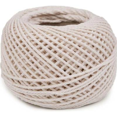 Bavlněná příze macrame / háčkovací 40 g rozčesávací - (17) režná světlá