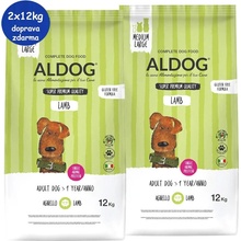 Aldog Adult Medium & Large Lamb and Rice 2 x 12 kg