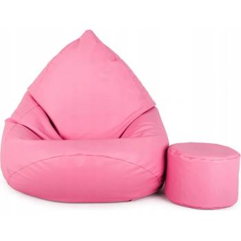 Jaks sedací vak XXXL + podnožka 120x100x75 cm pink