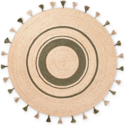 Hanse Home Jute Braided 106330 Natural Gold Green