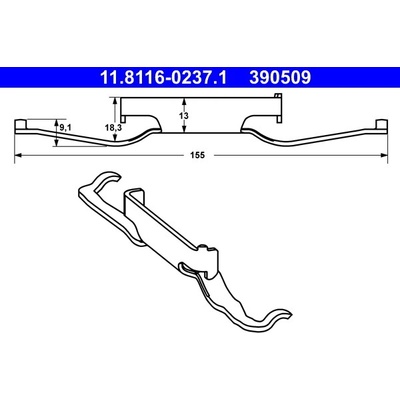 Pružina, brzdový třmen ATE 11.8116-0237.1