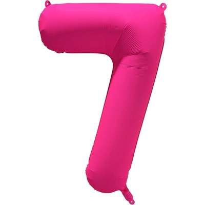 Amscan Fóliový balón narozeninové číslo 7 Neon růžová 86 cm