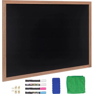 VEVOR Černá Magnetická Tabule s Dřevěným Rámem 1168.4 x 889 MM