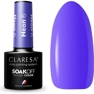 Claresa SoakOff UV/LED Color Neon gelový lak na nehty odstín 6 5 g